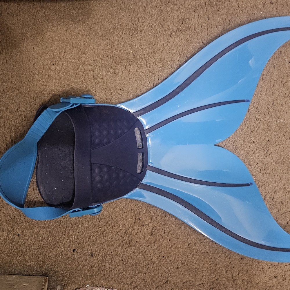 Blue mermaid flipper
